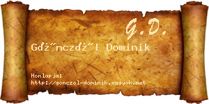 Gönczöl Dominik névjegykártya